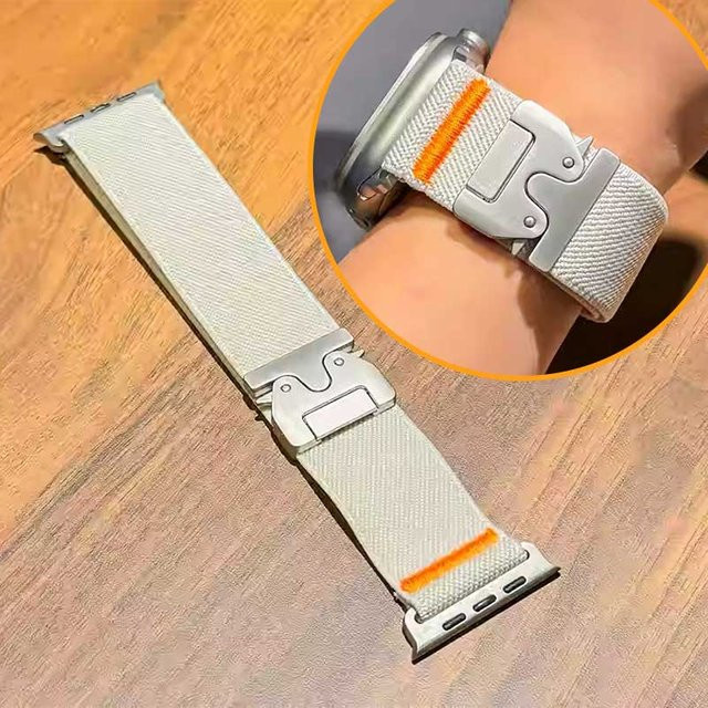 Nylonarmband, geflochtenes elastisches Armband, Weiß, Unisex - Bild 1