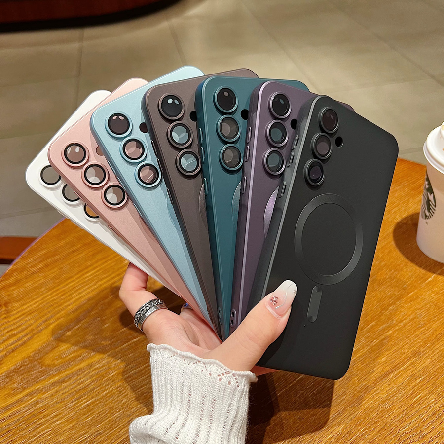 Matte Objektivschutzhülle mit MagSafe für Samsung Galaxy A-Serie in Blau - Bild 2