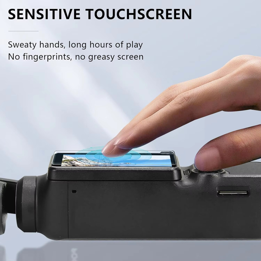 DJI OSMO Pocket 3 Displayschutzfolie und Kameraobjektivschutz aus gehärtetem Glas mit 9H Härtegrad, transparent - Bild 4