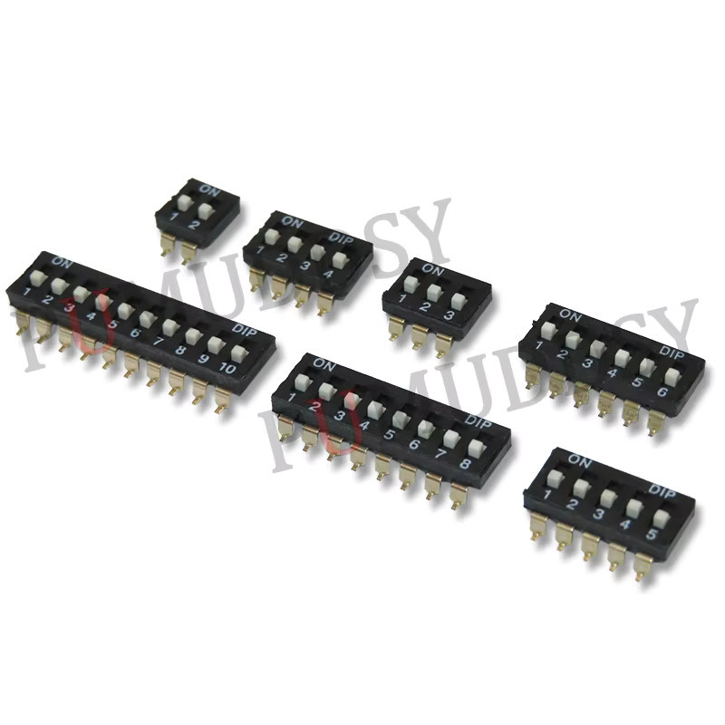 PUMUDDSY Schiebeschalter Set mit 2,54mm Pitch, SMD und DIP, Schwarz, vergoldete Füße - Bild 2