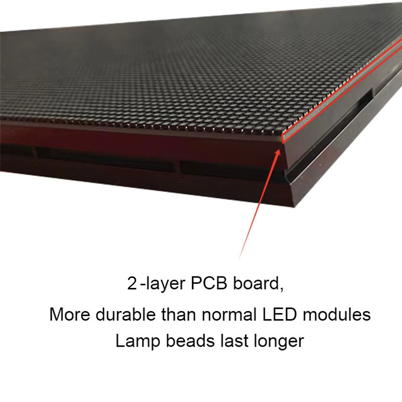 OUIO P2.5 LED-Modul für den Innenbereich, Vollfarbpanel in Multicolour und Schwarz, B/H: 320 x 160 mm, 128 x 64 Pixel, SMD2121, HUB75, 32 Scan HD, programmierbarer RGB-Bildschirm - Bild 3