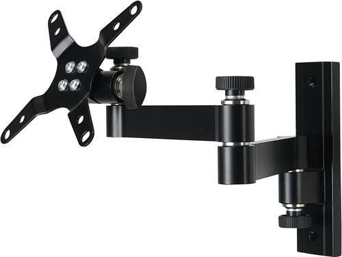 SpeaKa Professional SP-6444400 Monitor-Wandhalterung in Schwarz für 1 Display mit einer Größe von 33,0 cm bis 76,2 cm, neigbar und schwenkbar, VESA 75x75 mm - Bild 1