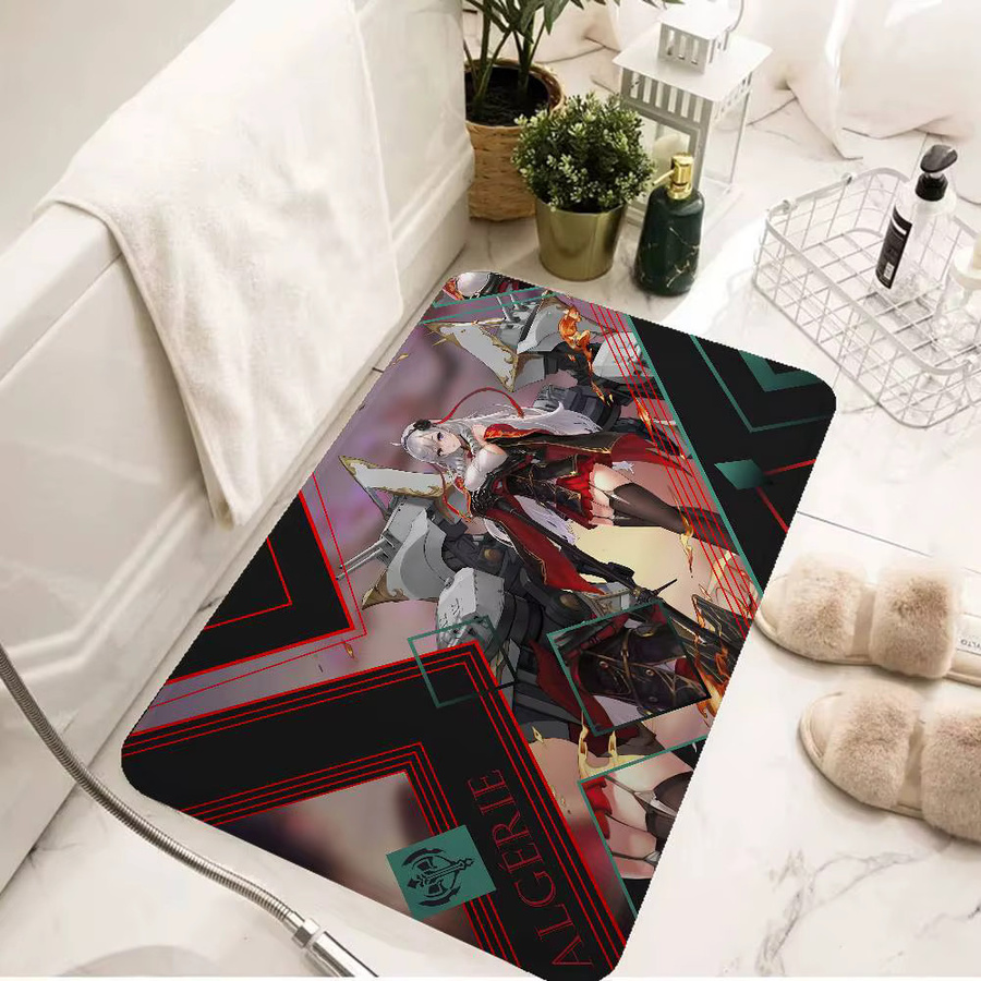 Azure Lane Fußmatte im nordischen Stil, rutschfest, mehrfarbig, B/T: 60 x 40 cm - Bild 6