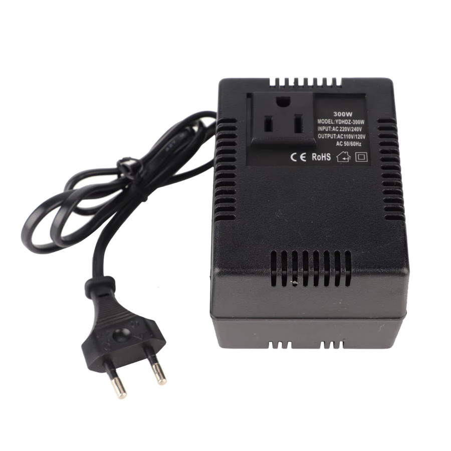 Qiilu Spannungswandler 300W Wechselstrom-Transformator von 220V auf 110V mit EU-Stecker in Schwarz - Bild 5