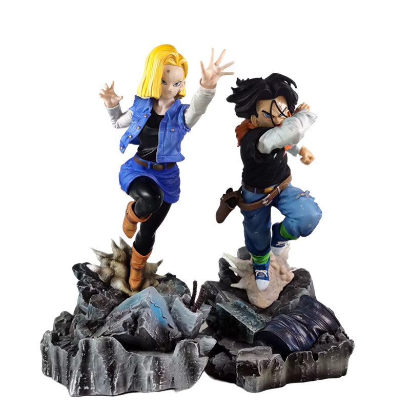 Bandai Dragon Ball Android 17 Android 18 GK-Figur, PVC-Harz-Statue, Kunststoff, Bunt / Mehrfarbig - Bild 5