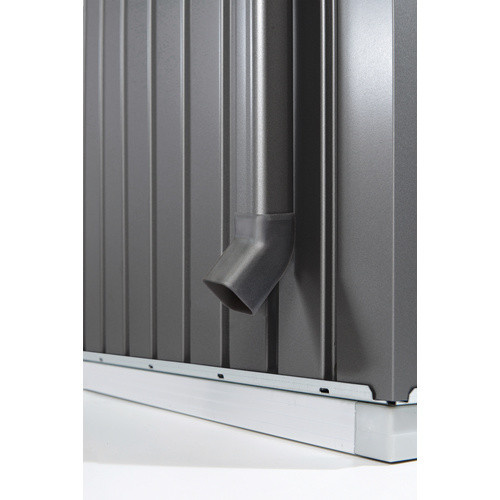 BIOHORT Regenfallrohr HighLine aus Stahlblech in Grau, B/T/H: 3,9 x 3,9 x 204 cm - Bild 1