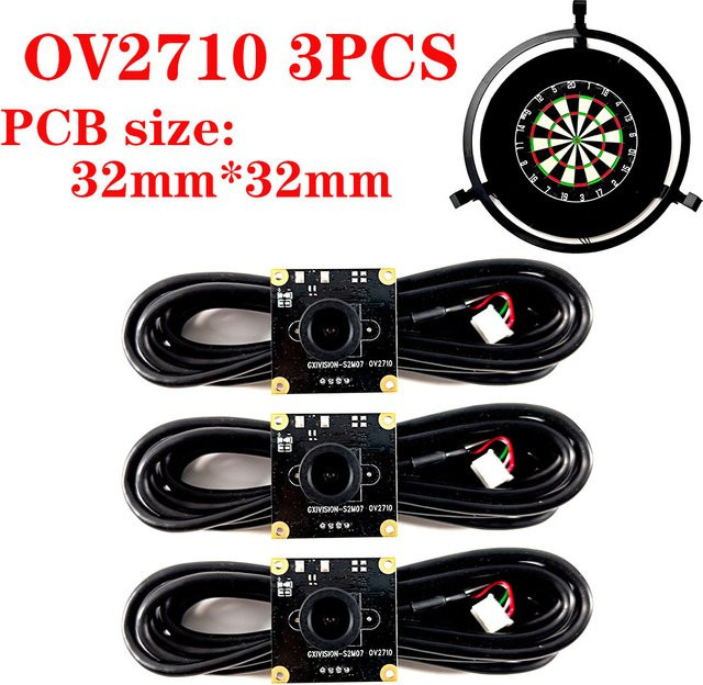 Autodarts GXIVISION OV2710 Kameramodul in Schwarz mit 3-teiligem 100-Grad-Objektiv und angepasster Version für höchste Genauigkeit - Bild 1