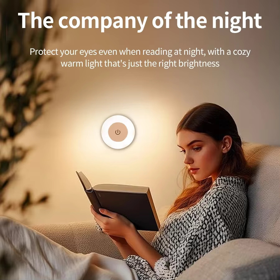 GGBEE Drahtlose LED Wandleuchte in Weiß, wiederaufladbares Nachtlicht und Leselicht mit Touch-Schalter und dimmbarer CCT-Funktion - Bild 3