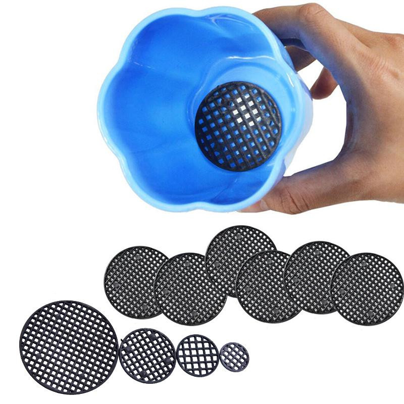 Yiran Furniture 10er Set Bodenmatten für Blumentöpfe aus PP in Schwarz, atmungsaktiv und passend für Keramikbecken - Bild 2