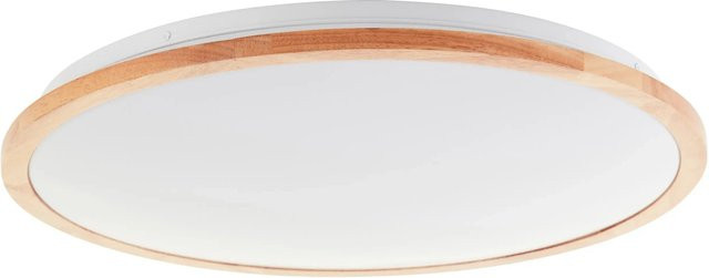 Brilliant LED-Deckenleuchte Bario in Weiß und Holz Hell, rund, Durchmesser: 52 cm, dimmbar mit CCT-Tunable-White und 4500 Lumen - Bild 1