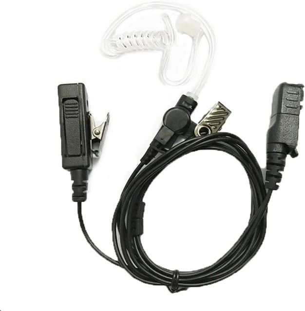 KEEPTOP Luftschlauch-Ohrhörer In-Ear Überwachungs-Headset für Motorola TETRA MTP3550 MTP3100 MTP3200 MTP3250 3500 XIR P6600 Zweiwegeradio in Schwarz - Bild 1