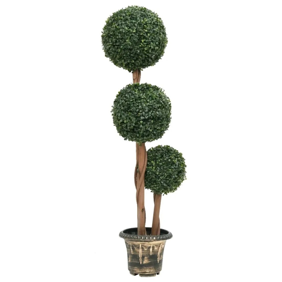 furnicato Künstlicher Buchsbaum in Kugelform mit Topf, Grün, Höhe: 119 cm - Bild 2