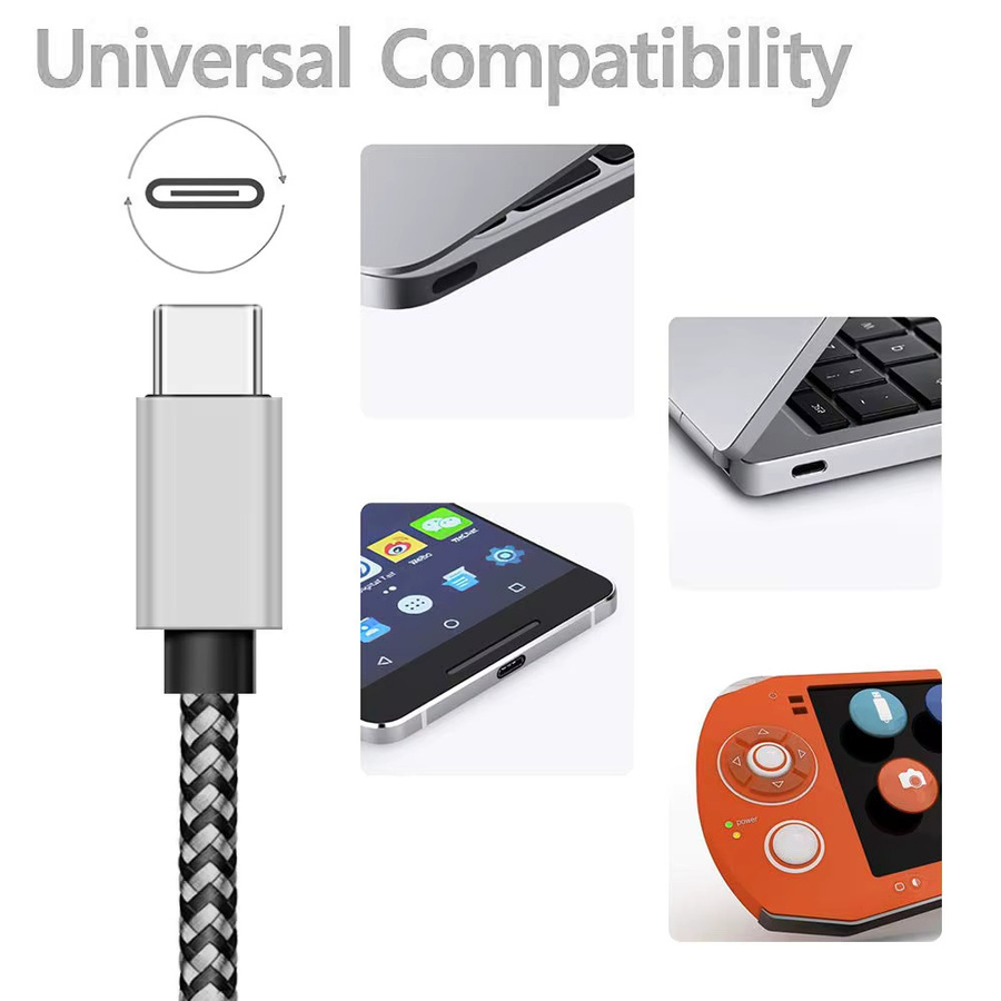 Koovesy USB Typ C Kabel mit Nylon-Gewebe für schnelles Laden und Datenübertragung - Bild 4
