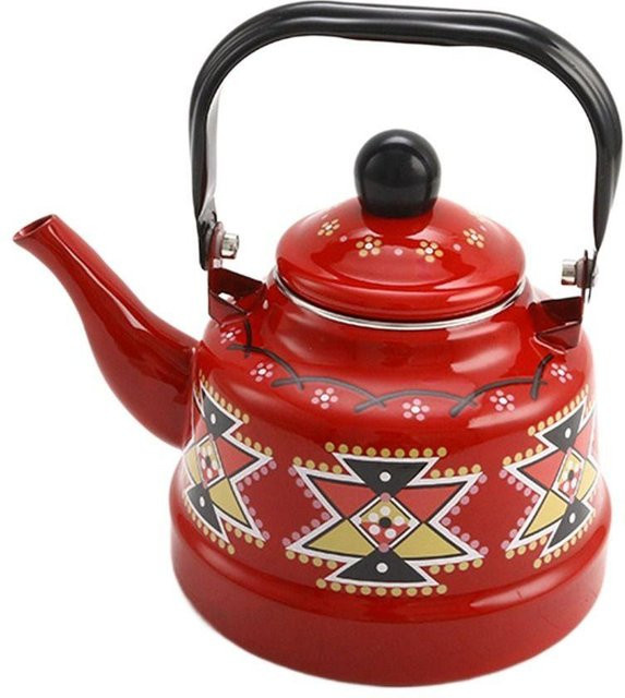 Handgefertigter Emaille Teekessel von Pinxuan im Vintage-Stil mit 2,5 l Fassungsvermögen - Bild 1