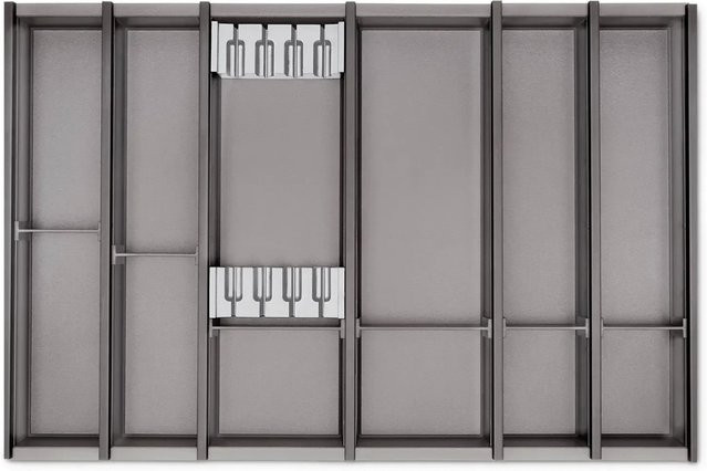 SOTECH Cuisio Besteckeinsatz mit Messerblock für Blum Legrabox, Farbe Graphitgrau, Höhe: 5,5 cm, Tiefe: 47,3 cm, passend für Korpusbreite: 800 mm - Bild 1