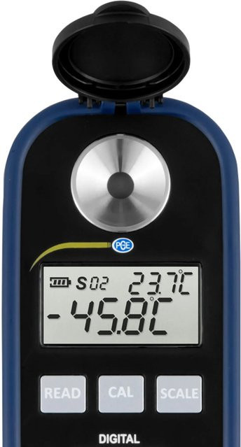 PCE Instruments Digitales Refraktometer PCE-DRA 1 zur Bestimmung des Frostschutzmittelgehalts in Schwarz und Blau - Bild 2