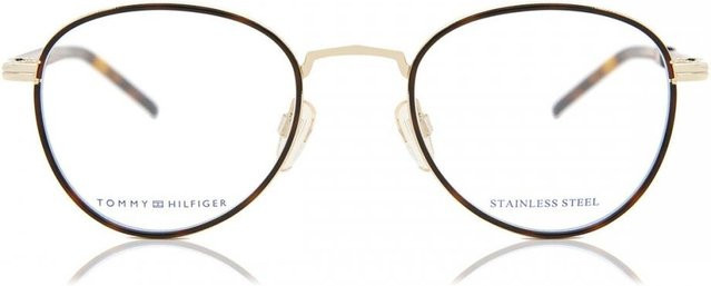 Tommy Hilfiger TH 1687 J5G Korrektionsbrille, Herren, Vollrand, Round, Gold/White - Bild 1