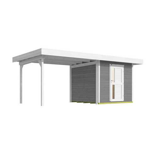 WEKA Holz-Gartenhaus Designhaus 172 mit Flachdach in Grau, B/T: 575 x 314 cm - Bild 3