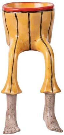 Kreativer Kaktustopf in Menschenform mit Beinen, gelbes Pflanzgefäß aus Harz für Innenräume und Schreibtisch - Bild 1