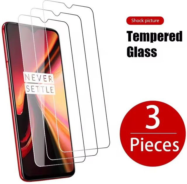3er-Set Displayschutzfolie aus gehärtetem Glas für OnePlus 6 6T 7 7T 8T Nord N100 N10 5G in Transparent - Bild 1