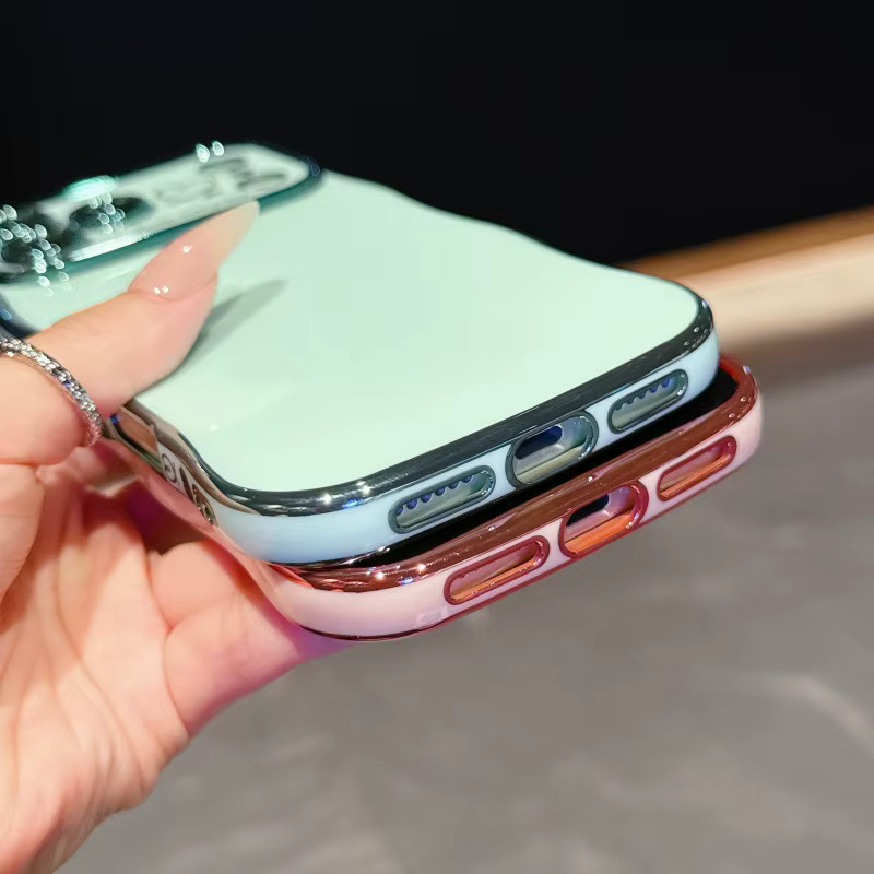 Galvanisierte Soft-Wave-Silikon-Schutzhülle für Apple iPhone 17 Air 16E 16 15 14 13 12 11 Pro Max - Bild 2