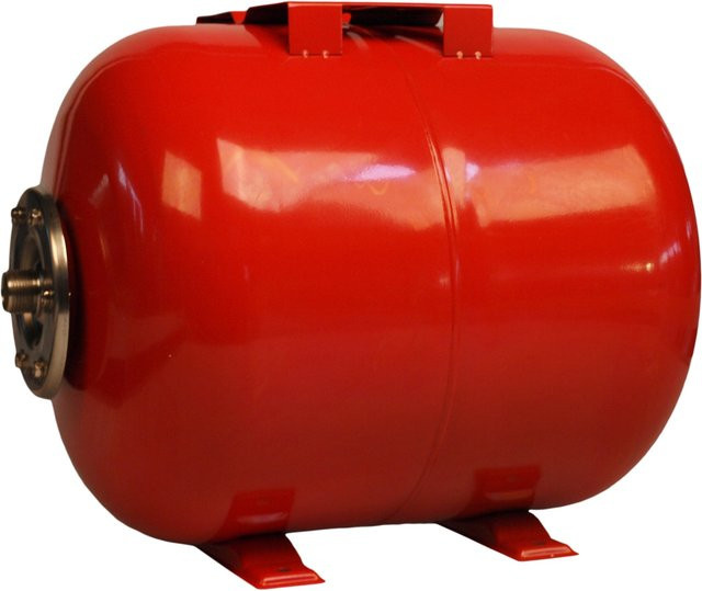 T.I.P. Druckkessel für Hauswasserwerke aus Stahl in Rot, 50 Liter, Anschluss 33,25 mm (1 Zoll AG) - Bild 1