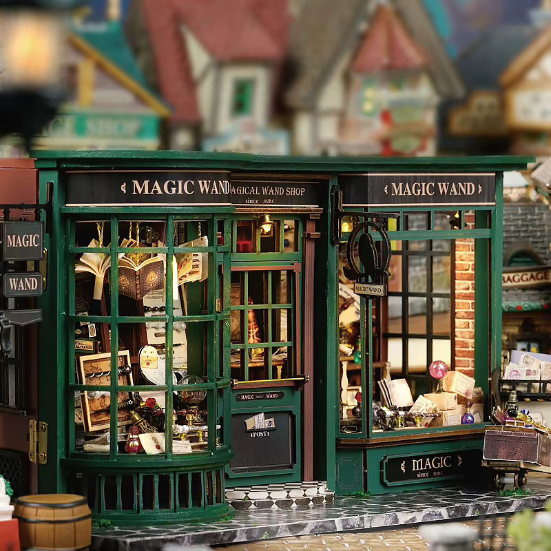 zuuton Magische hölzerne Miniatur Puppenhaus, DIY Montage Gebäude Modell Kit, Holz - Bild 3