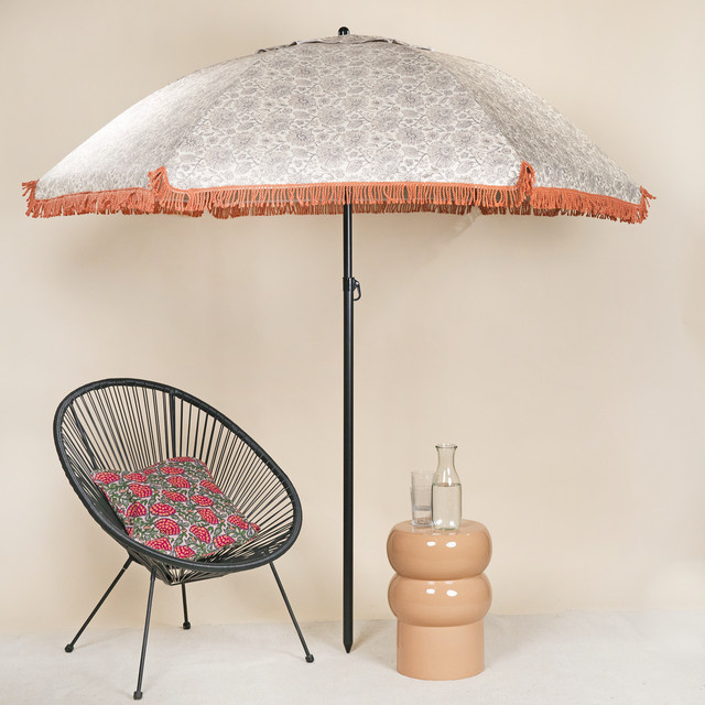 BLUME2000 Sonnenschirm modern in Beige/Orange/Multicolour, B/T/H: 238 x 220 x 220 cm - Bild 1