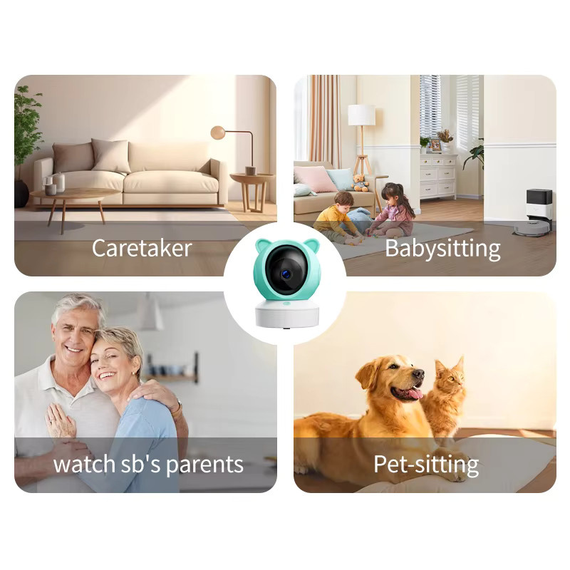 DANMINI 5 Zoll Tuya Babyphone mit 2K High Definition WiFi und App-Steuerung sowie drehbarer Gimbal-Kamera - Bild 5