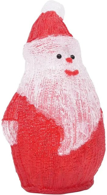 vidaXL LED-Weihnachtsmann aus Acryl in Rot für Indoor und Outdoor, Höhe: 28 cm - Bild 1