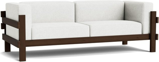 Normann Copenhagen Kube 3-Sitzer Sofa mit Massivholzrahmen in Braun und Weiß - Bild 1