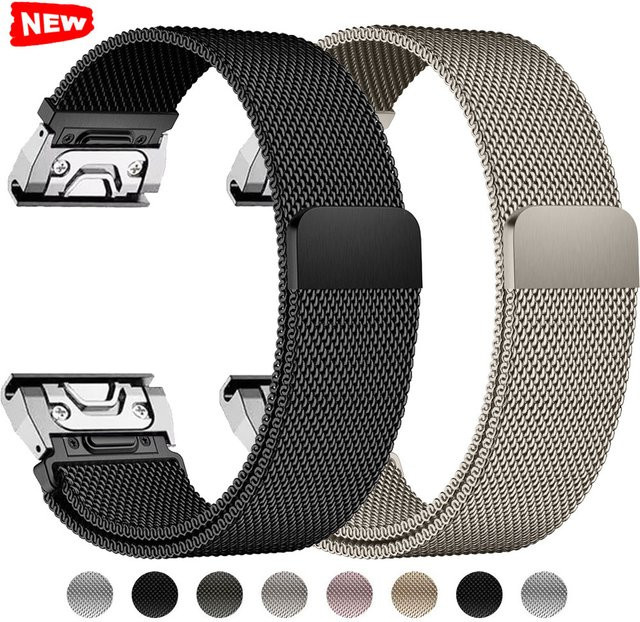 Milanaise-Loop-Armband, Edelstahl, Unisex, für Garmin Fenix Epix - Bild 1