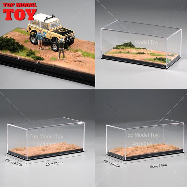 MAK Renn Wildnis Grünland Szene Plattform mit Glass, Diorama Modell, 20x10cm - Bild 1