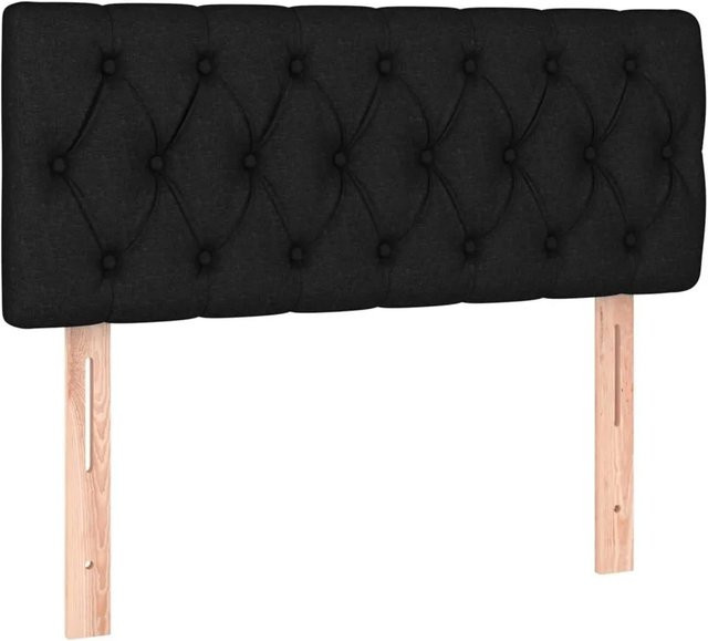 vidaXL Kopfteil Polsterteil Schwarz Stoff B/T/H: 90 x 7 x 78/88 cm - Bild 1