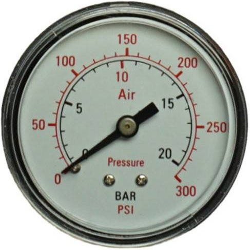 Aerotec Manometer 9414582 mit Rückseite Außengewinde 1/4 in Weiß - Bild 1
