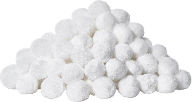 Wiederverwendbare Poolfilterbälle aus weißem Polyester für Sandfilterpumpen, 0,7 kg - Bild 1