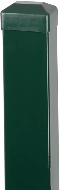 PROREGAL Maschendrahtzaun Zaunpfosten Quadrat mit Kappe in Grün, B/T/H: 60 x 40 x 1800 mm, Zn+PVC RAL6005 - Bild 1