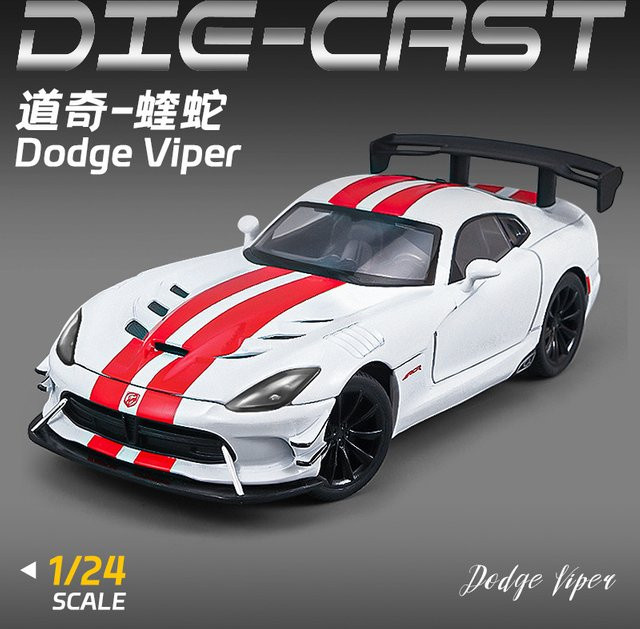 WELLY Viper Simulation, Sportwagen Modell, 1:24, mit Sound und Licht, Metall - Bild 1