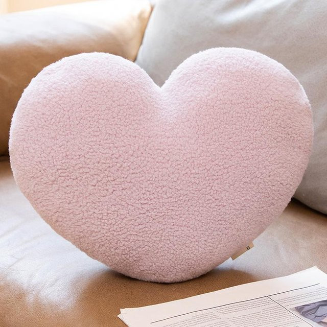 Yiran Health & Beauty Liebesherz Plüsch Kissen in Pink, B/H: 40 x 35 cm - Bild 1