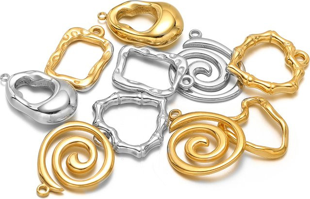 Semitree Charms Anhänger, Edelstahl, Gold, Unisex - Bild 1