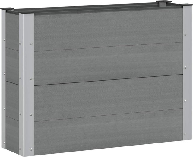 vidaXL Hochbeet aus WPC und Aluminium in Grau, H x B x T: 72 x 100 x 30 cm - Bild 1