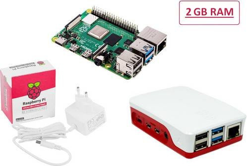 Raspberry Pi Essentials Kit 4 B 3GB mit Gehäuse und Netzteil in Multicolor - Bild 1