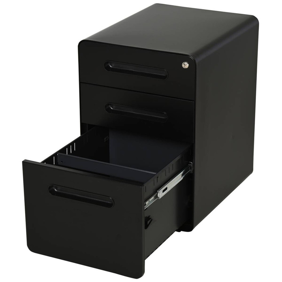 Vinsetto Aktenschrank aus Stahl in Schwarz matt B/H/T: 39 x 59 x 48 cm - Bild 2
