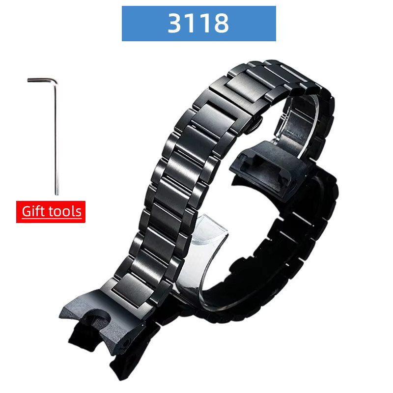 CASIO Uhrenarmband Edelstahl, Schwarz, Unisex - Bild 2