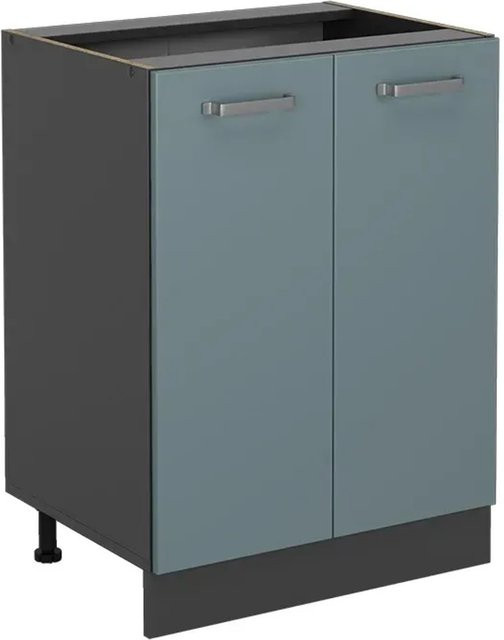Vicco Küchenunterschrank R-Line in Blau-Grau/Anthrazit, Breite: 60 cm - Bild 1