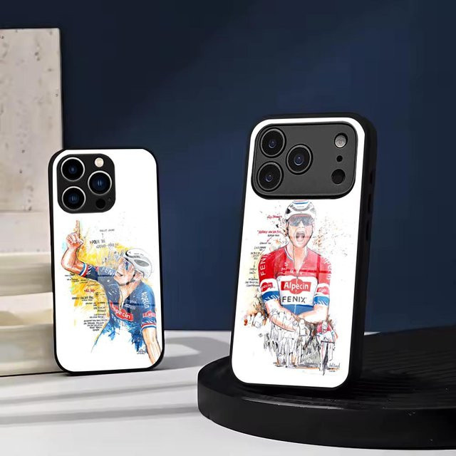 Mathieu Van Der Poel Gehärtete Handyhülle aus Glas für iPhone und Samsung in Schwarz - Bild 1