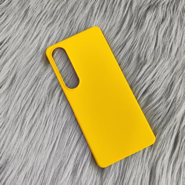 LuckyB Stoßfeste Handyhülle aus mattem Hart-PC für Sony Xperia 5 V, Gelb - Bild 1
