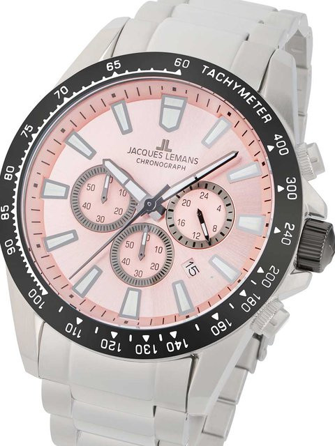 Jacques Lemans Chronograph, Quarz, Edelstahl, 48 mm, Herren - Bild 1