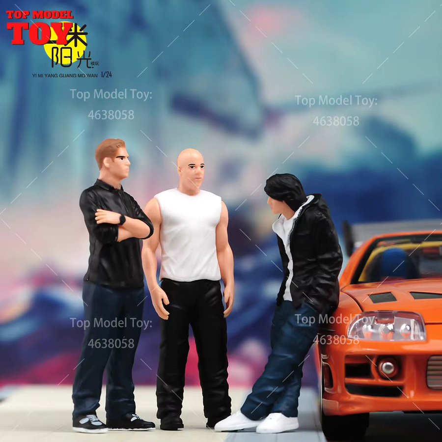 MAK Bemalte Miniaturen Paul Walker Dom Gal Gadot, Szenenfigur, Maßstab 1:24, Bunt / Mehrfarbig - Bild 5