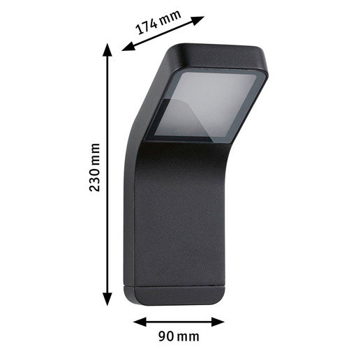Paulmann Kulma Außenwandleuchte LED Anthrazit B/H/T: 9 x 23 x 9 cm - Bild 2